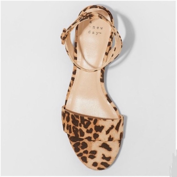 A New Day Winona Ankle Strap Sandal Leopard, NWT - Picture 3 of 3